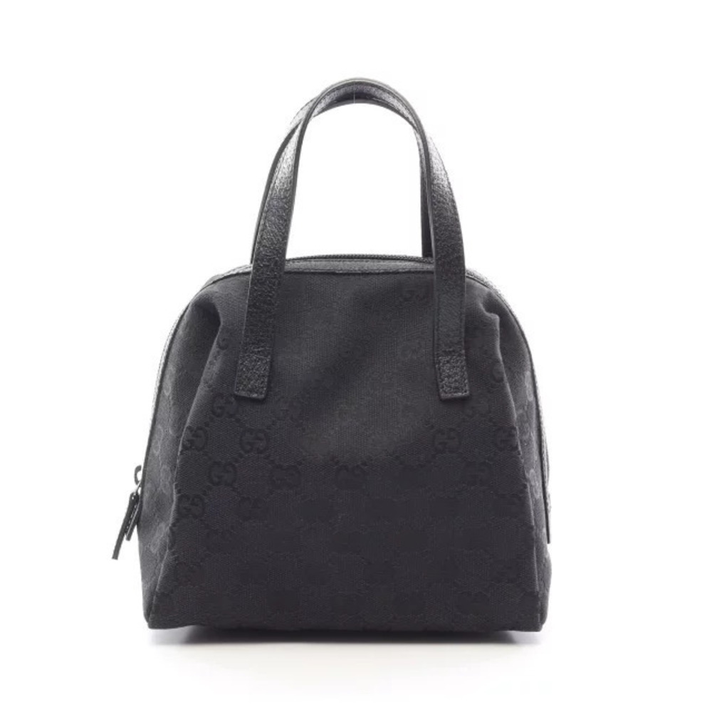 Gucci GG Canvas Shoulder Bag Leather Black